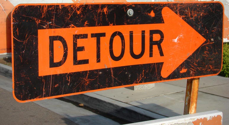 road work detour road work detour